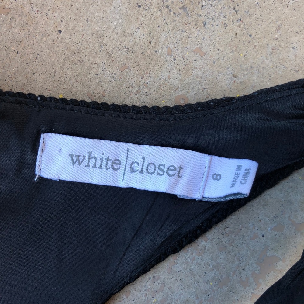 White Closet Black Plunge V Romper Maxi Dress - Picture 4 of 6